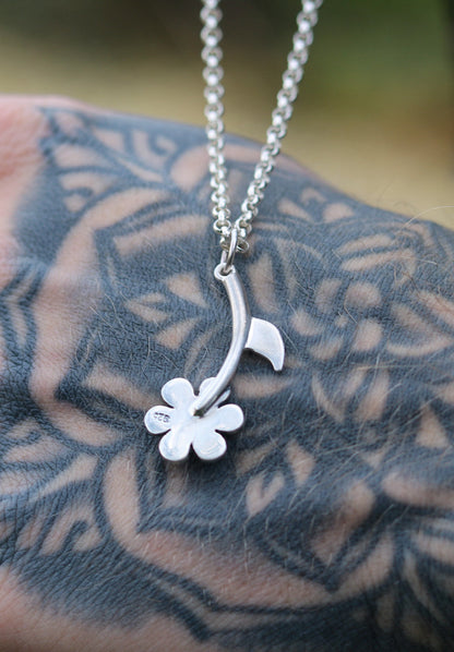 Happy Flower Silver Pendant